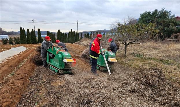 산림 인접지역 영농부산물 파쇄 지원