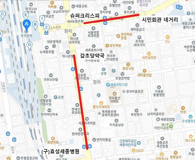 2026년 설 명절 전통시장 유예 위치도(교통정책과)