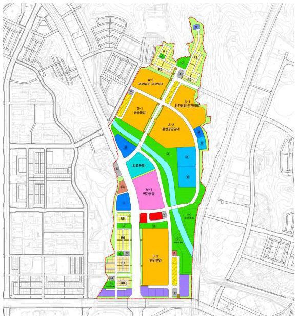 대전 유성 죽동2지구 토지이용계획도