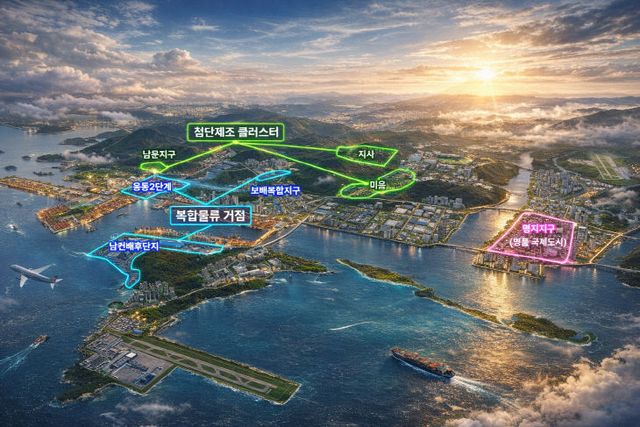 (사진2)부산진해경제자유구역 주요 개발지구 조감도