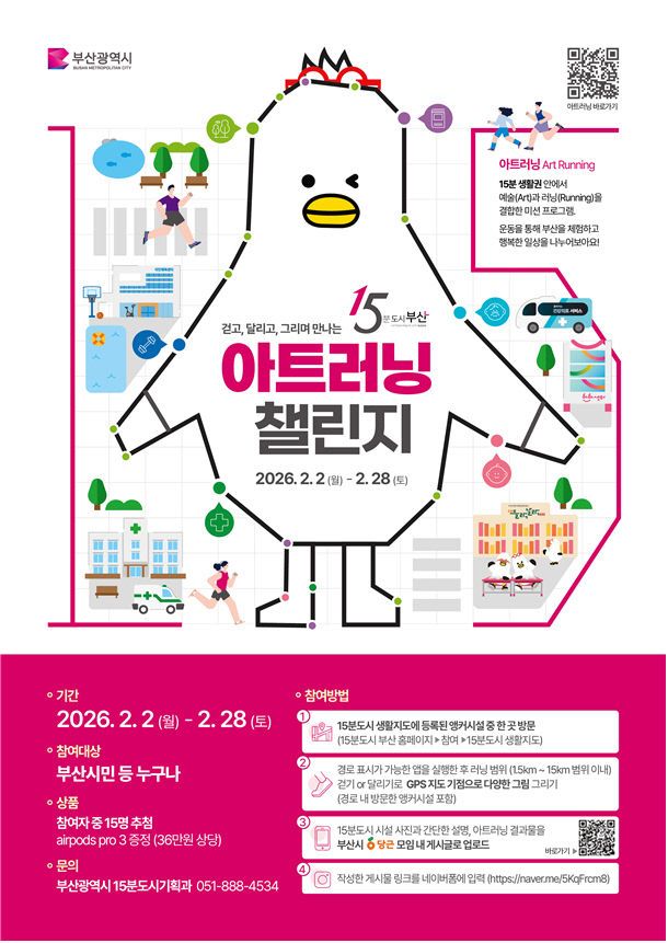 아트러닝 챌린지 홍보물.부산시 제공