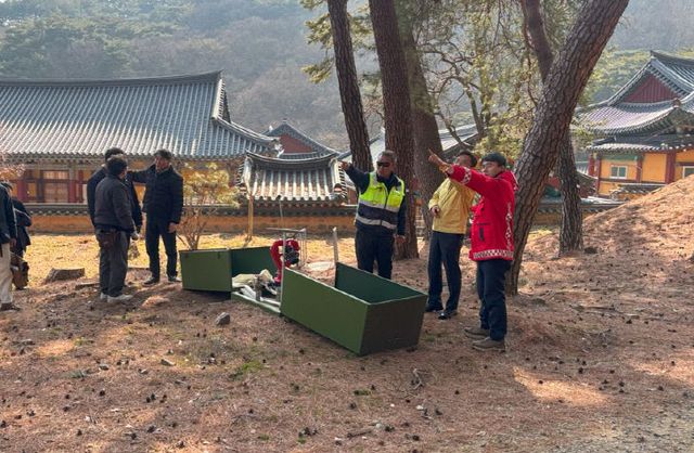 통도사 경내 소방 현장 점검1