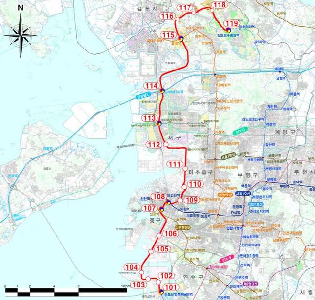 (1)인천 동구에 ‘인천3호선’ 경유한다1