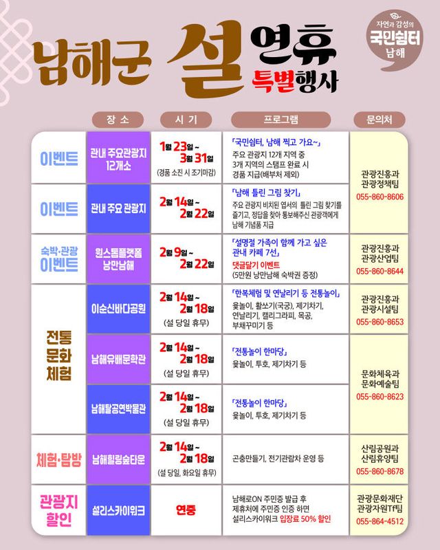 해군 설 연휴 특별행사 및 축제 풍성