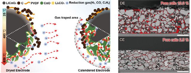 드라이 전극(DE)과 캘린더링지