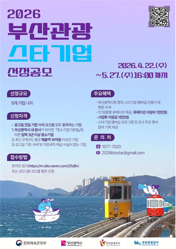 2026 부산관광스타기업 공모 포스터