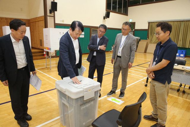 정읍시장 권한대행, 지방선거 사전투표소 현장 점검