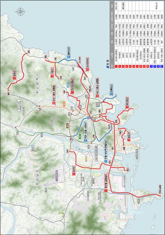 도시철도망 구축계획 노선도