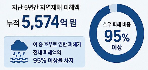 2020-2024년 충남 자연재해 피해 현황