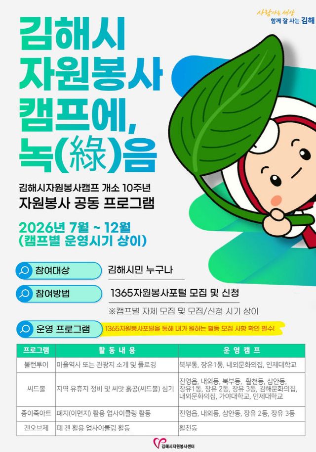7.21(김해시자원봉사센터 자원봉사캠프 개소 10주년 기념)1