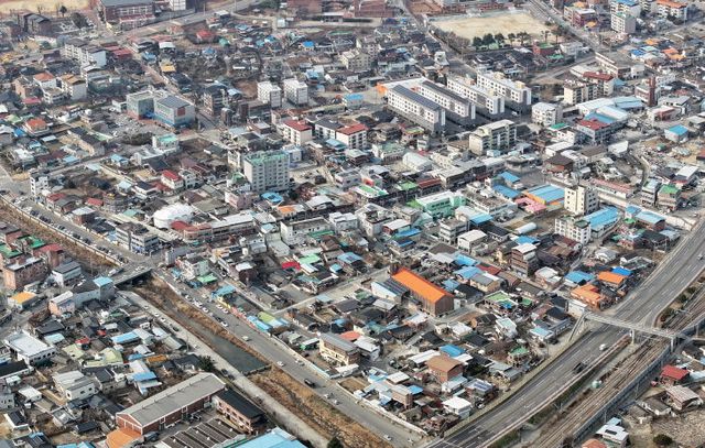 도시재생 사업구역인 역목면 복성리 일원