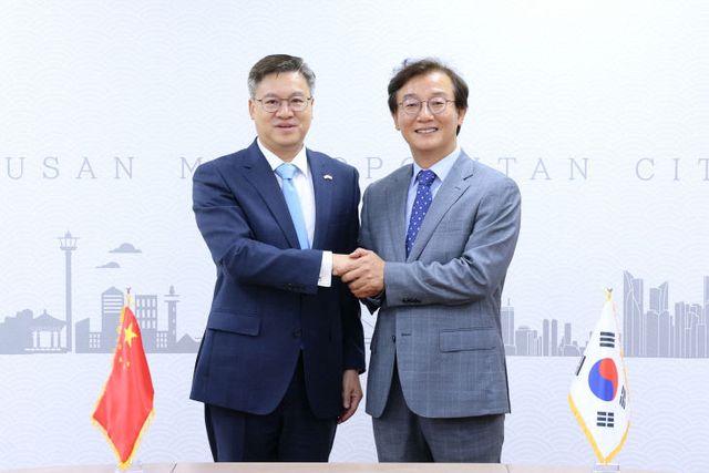 전재수 시장, 진일표 주부산 중국 총영사 접견