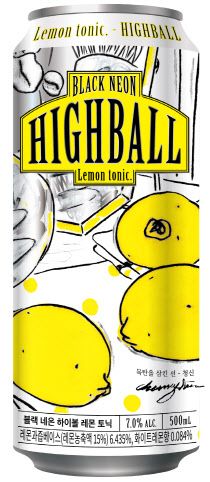 세븐브로이맥주_블랙 네온 하이볼 레몬 토닉