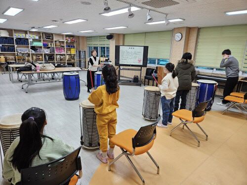 선명학교 겨울방학 난타 교육
