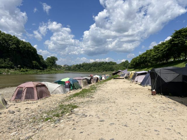 연천 한탄강관광지 알박기 텐트