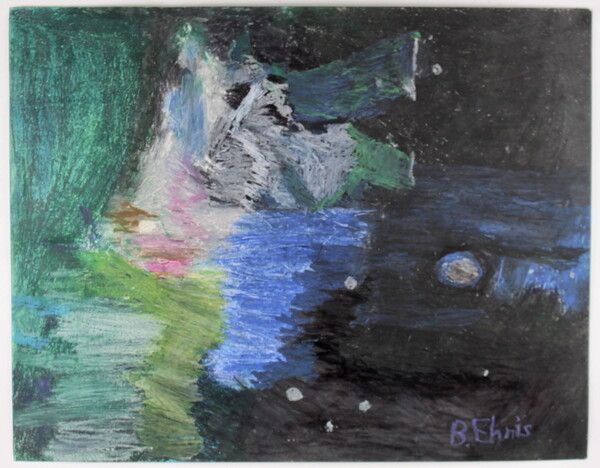 ▲&nbsp;Brian Ehnis, Untitled, Crayon and pencil on Paper, 50.5x58x4.5cm / 사진 : KF 제공&nbsp;&nbsp;