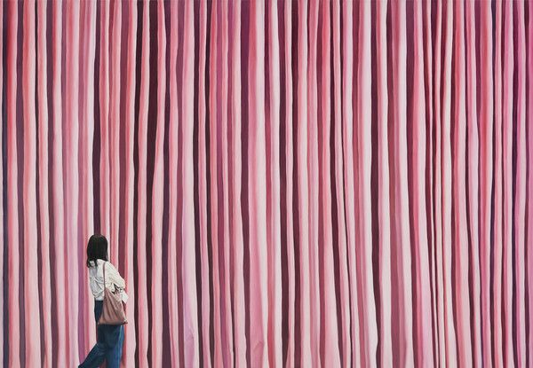 ▲ 정고요나, 공존하는 시간, 2024, oil on canvas, 112.1×162.2cm / 사진: 아트센터 화이트블럭 제공&nbsp;