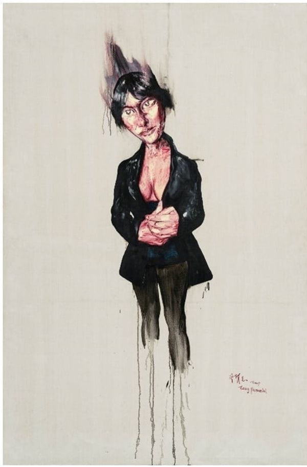 ▲ 국내 1호 미술품 물납 작품인 중국 작가 쩡판즈의 2007년 작품 '초상화' / 사진: 문화체육관광부 제공