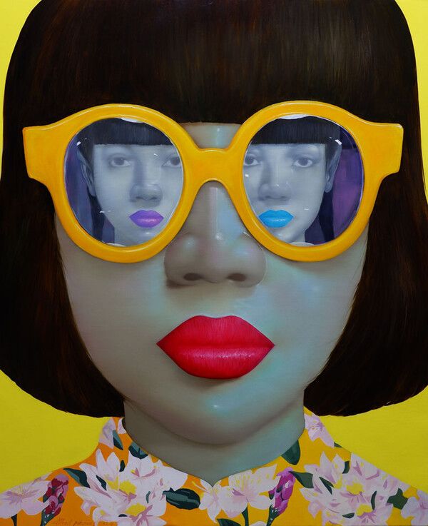 ▲ 전시 작품 'Yellow-Glasses' / 사진: 토포하우스 갤러리 제공&nbsp;