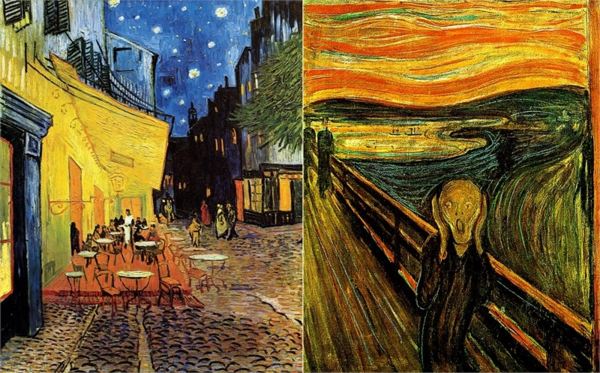 ▲ 고흐 '밤의 카페 테라스' , 뭉크 '절규'&nbsp; / 사진: 울산문화예술회관 제공