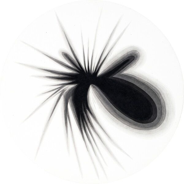 ▲&nbsp;설박, 자연의 형태, 2023, 화선지에 먹, 40x40cm / 사진: 전남도립미술관 제공&nbsp;