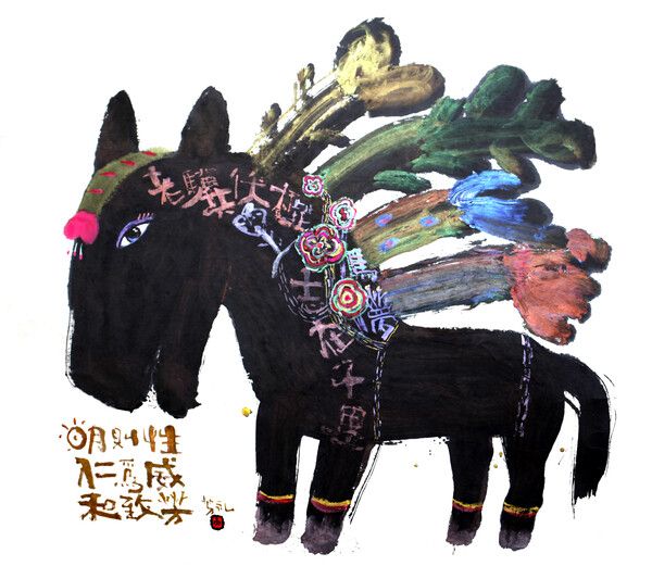 ▲&nbsp;박방영, 馬夢(마몽), 127x147cm, 장지 위에 혼합재료, 2023 / 사진: 겸재정선미술관 제공&nbsp;
