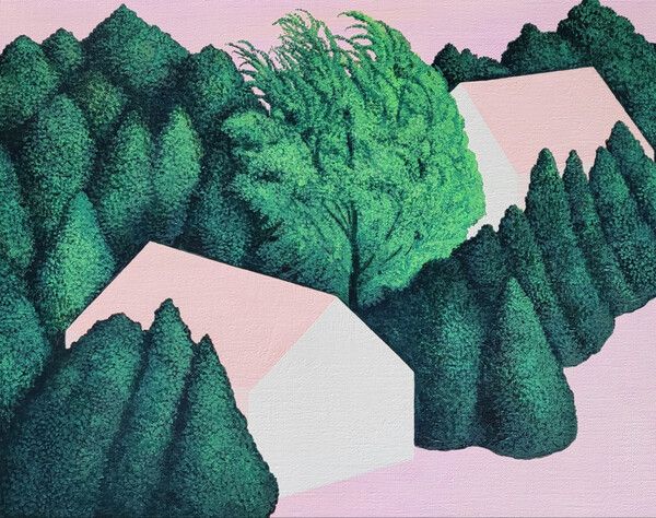 ▲&nbsp;Mina-Jin-Made-Road-23-1-2023-Acrylic-on-canvas-34-x-45-cm / 사진: 갤러리피치 제공