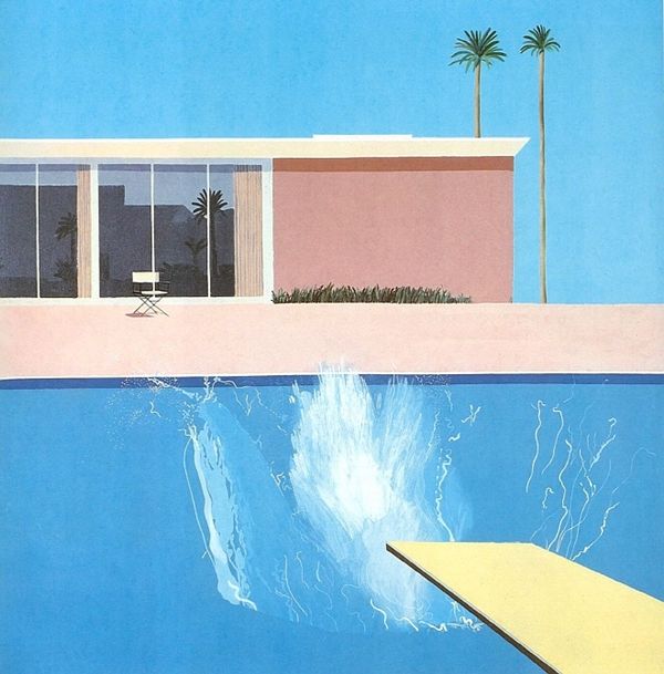 ▲ A Bigger Splash(더 큰 첨벙), 데이비드 호크니, 1974, 캔버스에 아크릴, 테이트 브리튼 소장