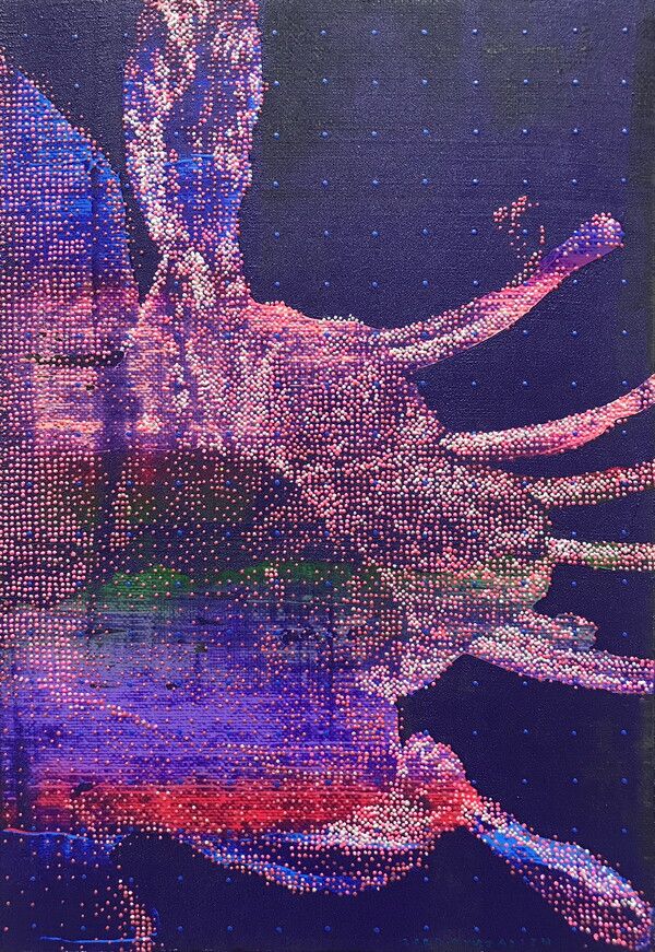 ▲ Dots 2023 Acrylic on canvas / 사진: 개나리미술관 제공&nbsp;