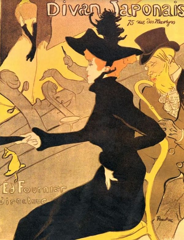 ▲ Henri de Toulouse-Lautrec(툴루즈 로트렉), Divan Japonais, 80.8x60.8cm, 1893