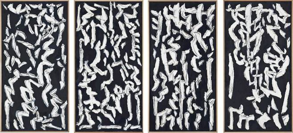 ▲ 이상국, '무제', 2014, 종이에 혼합재료, 62.5×122cm(4pcs) / 사진: 가나아트 제공