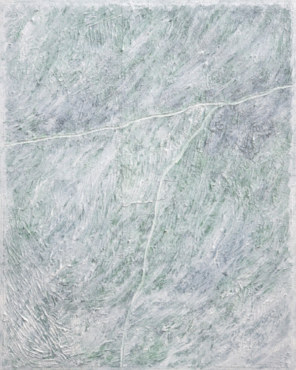 ▲ 소란스런 적요(EQ231107.178), 72.7x90.9cm, Acrylic filler, hanji, acrylic on canvas, 2023 / 사진: 갤러리위 제공