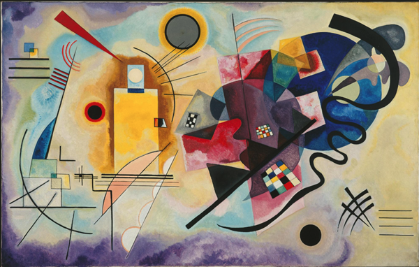 ▲ 칸딘스키(Kandinsky, Wassily/러시아) 노랑-빨강-파랑(캔버스에 유채/128x201.5cm/1925년)