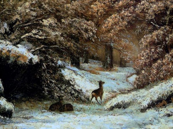 ▲ 구스타브 쿠르베, 겨울 사슴의 은신처