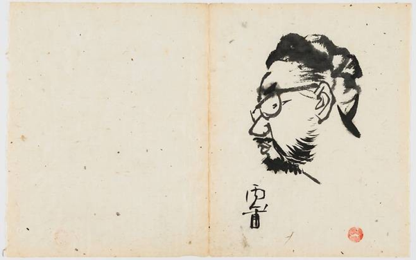 ▲ 동양화가 김기창이 윤상서화첩에 남긴 윤상의 초상 / 사진: OCI미술관 제공