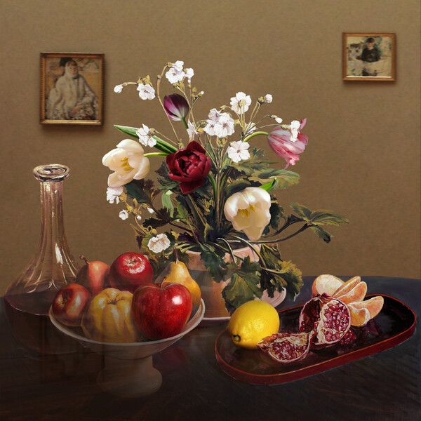 ▲&nbsp;배준성, The Costume of Painter - Still life &nbsp;with lemon, pomegranate 3D, 2021 ©GALLTHE’S / 사진: 갤더스 제공&nbsp;