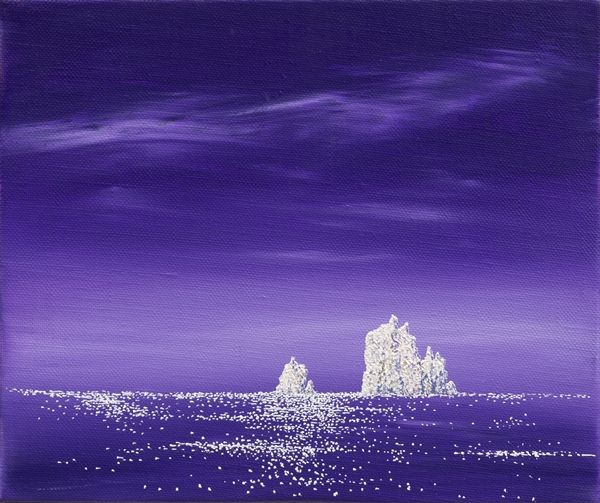 ▲ 달빛소나타1, 27.3*22.3, Acrylic on canvas, 2025 / 사진: 갤러리단정 제공