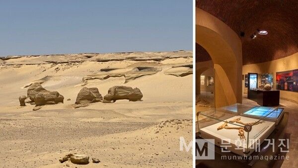 ▲ 와디 히탄 박물관 내부와 외부 풍경 / 사진: 한민광 제공