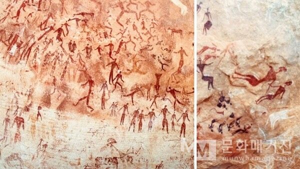 ▲ 와디 히탄 박물관의 벽화에는 사람들이 춤추고 사냥하는 장면이 생생히 그려져 있다 / 사진: 한민광 제공