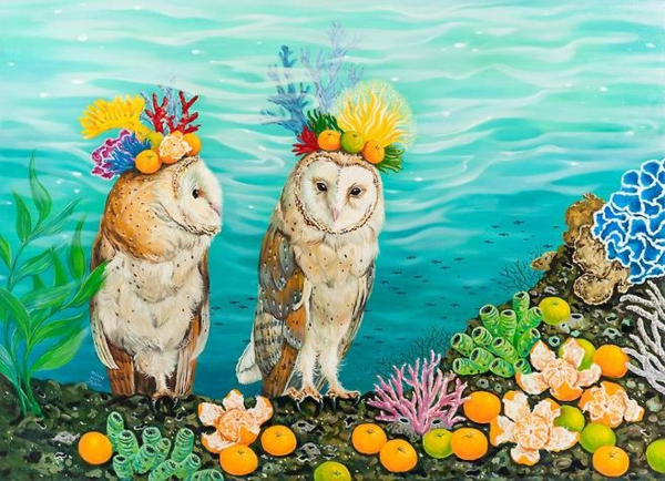 ▲b현혜정, 또 다른 세상ㅡUnder the sea, 캔버스에 유화 / 사진: 에뜨왈 제공&nbsp;