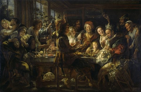 ▲ Jacob Jordaens, The Bean King, 1645-1655