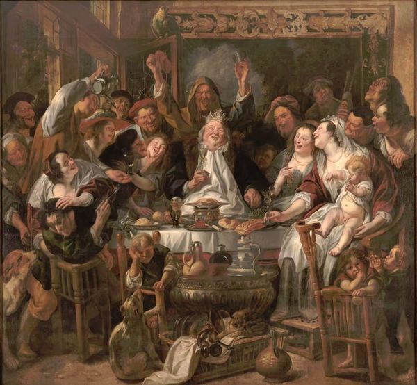 ▲ Jacob Jordaens, The Bean King, Royal Museums of Fine Arts of Belgium, 1638