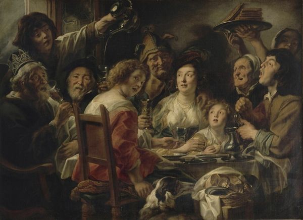 ▲ Jacob Jordaens, The Bean King, Louvre, 1638-1640