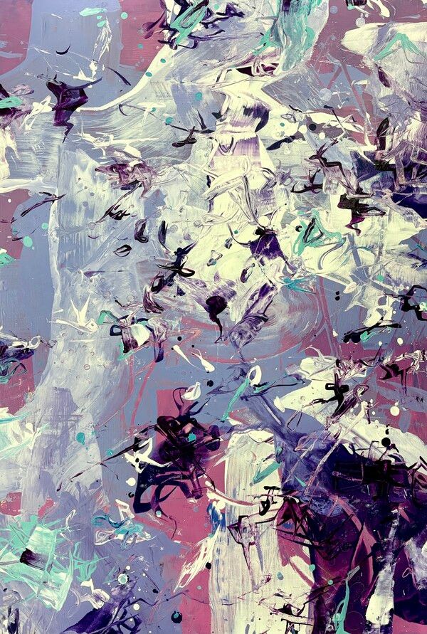 ▲ 물의 공명Aqua Resonance1025ll, oii on canvas,&nbsp; 53x72.7cm, 2025 / 사진: 갤러리림해 제공&nbsp;