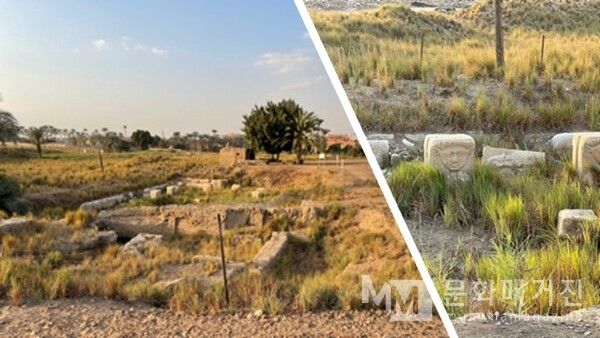 ▲ 아직 발굴되지 않은 사카라의 한 구역. 사람들의 일상과 오래된 유적이 함께 놓여 있는 독특한 장면이다 / 사진: 한민광 제공