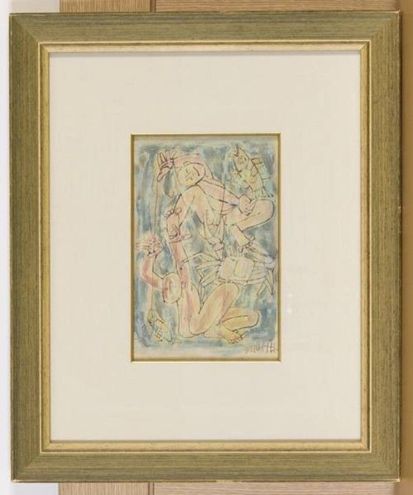 ▲ 이중섭 作 애들과 물고기와 게, 국립현대미술관 소장 / 사진: 인천시립박물관 제공