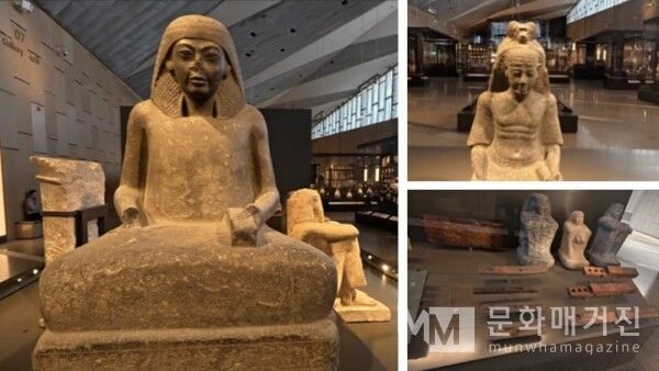 ▲ 무릎 위에 파피루스를 펼치고 가부좌를 튼 서기관의 조각상은 지식인으로서의 당당한 자부심과 기록에 임하는 엄숙한 성실함을 동시에 보여준다 / 사진: 한민광 제공