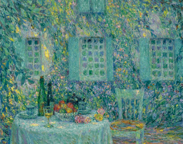 ▲ 나뭇잎 사이로 햇빛이 비추는 테이블