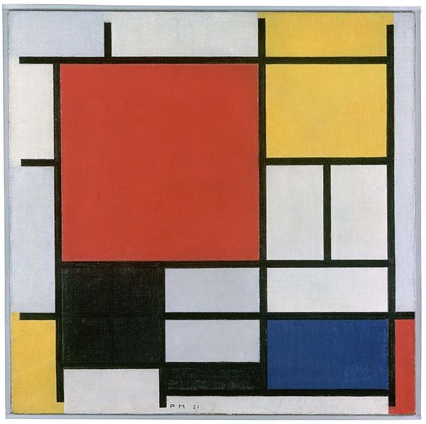 ▲ Piet Mondriaan's Composition in Red, Yellow, Blue and Black (1921)