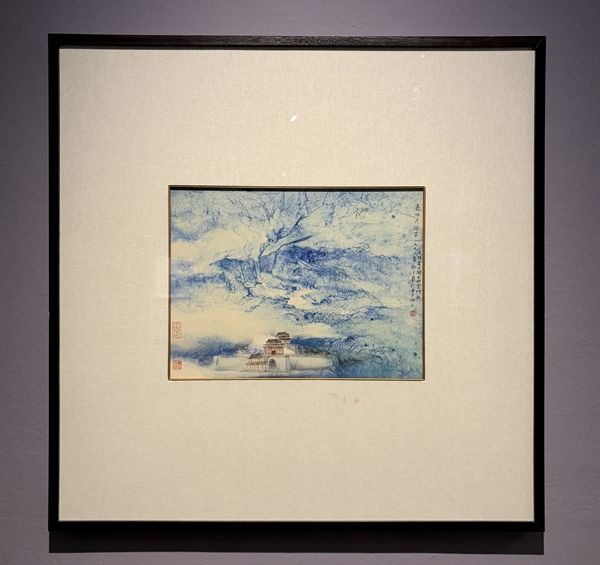 ▲ 루슈징, '쟈위관의 웅장한 자태', 1993, 종이에 먹, 색, 중국미술관 소장